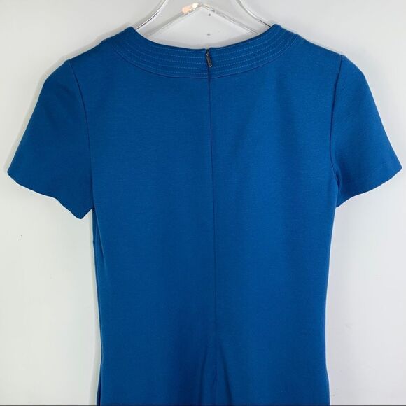 TRINA TURK Peacock Blue Shift Dress Keyhole Front - Picture 6 of 12